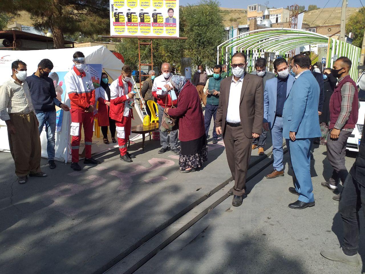 بازدید فرماندار محترم از محل پایگاه ثابت جمعیت هلال احمر شهرستان اشنویه در راستای اجرای طرح ملی آمران سلامت